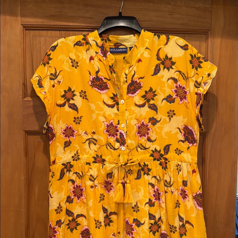 Ro’s Garden Floral Midi Dress in Yellow